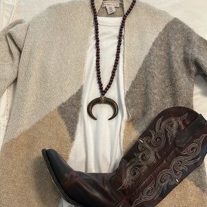 Boho Beads Brown Statement Necklace